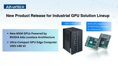 Advantech Expands Industrial GPU Solution Lineup with New MXM GPUs, Powered by NVIDIA Ada Lovelace Architecture, and Ultra-Compact GPU Edge Computer